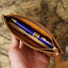2026 Leather Pencil Bag Academy First Layer Crazy Horse Leather Handmade Change Bag Student Pencil Bag Stationery Storage Bag