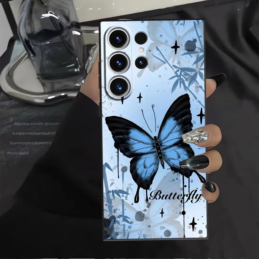 Creative Cartoon Butterfly Case for Samsung Galaxy S26 Ultra S24 Note 20 8 9 10 S10 S9 S21 FE S23 S20 Ultra S25 Plus Funda Phone