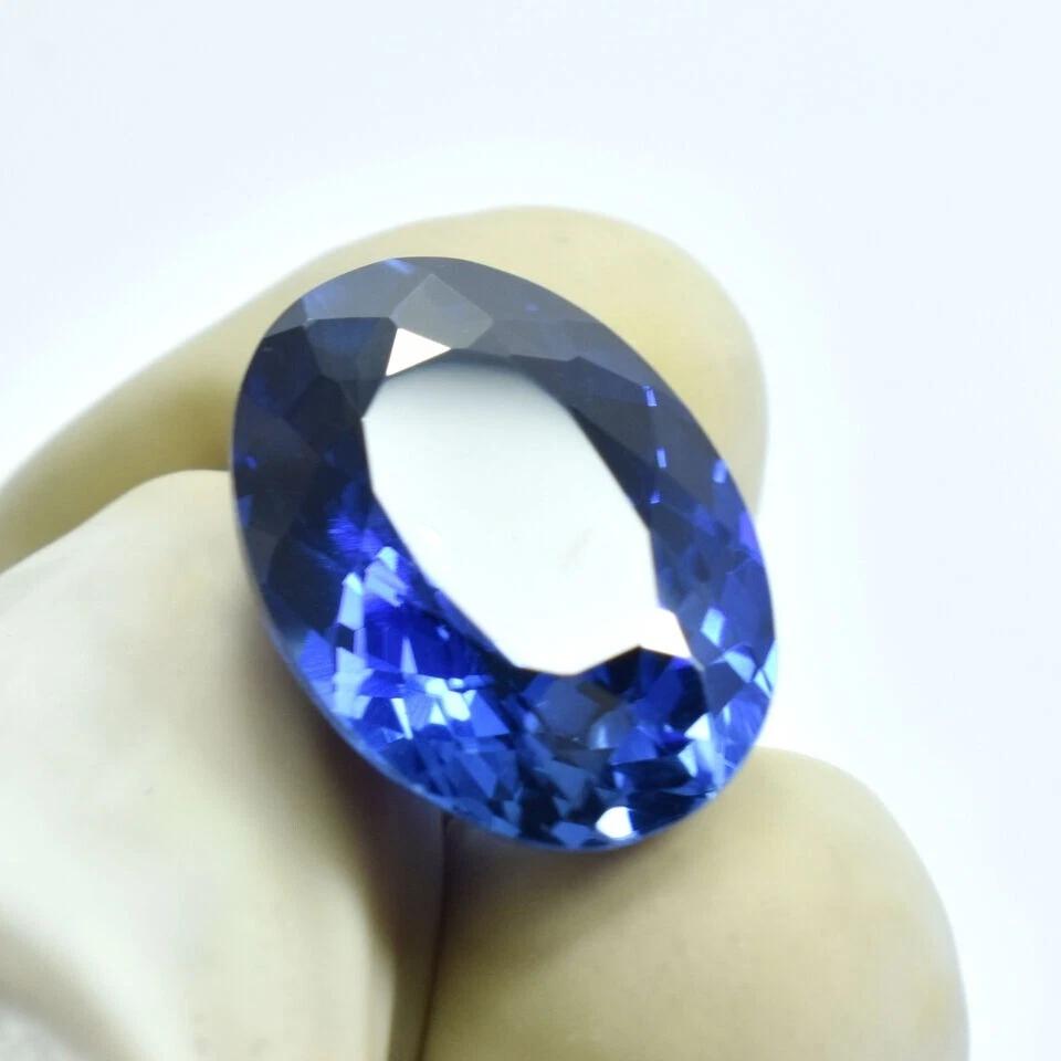 Blue Tanzanite . Natural 7-9 Ct Oval Cut Extremely Rare Certified Gemstone