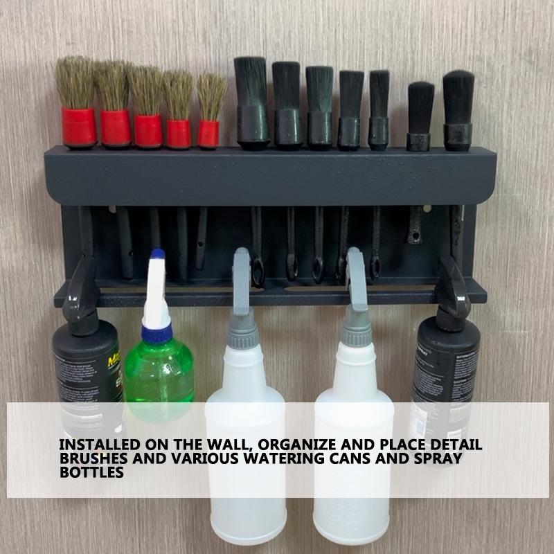 2-in-1 Car Detail & Spray Bottle Holder - Garage Tool Storage Rack