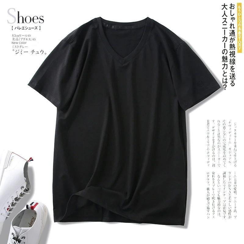 Black Technology DuPont Solona Cool Feeling T-Shirt Men's Short Sleeve Pure Cotton Summer Ice Feeling Clothes Export Men's T-shirt