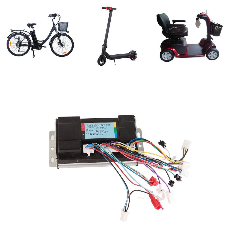 Brushless Sine Wave Controller DC Motor Control Panel for Electric Vehicle Wheelchair 1200W 48V To 7