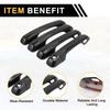 REPAIROCK Exterior Door Handle Covers for Toyota 4Runner Car Door Handle Protectors with Two Carbon Fiber Black 4-Piece 2010-2019, Keypads, Pattern,