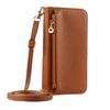 Zipper Flip Magnetic Cards Solt Mirror Wallet Leather Case For iPhone 17 Pro Max 16 Plus 15 14 13 12 11 Strap Slim Book Cover