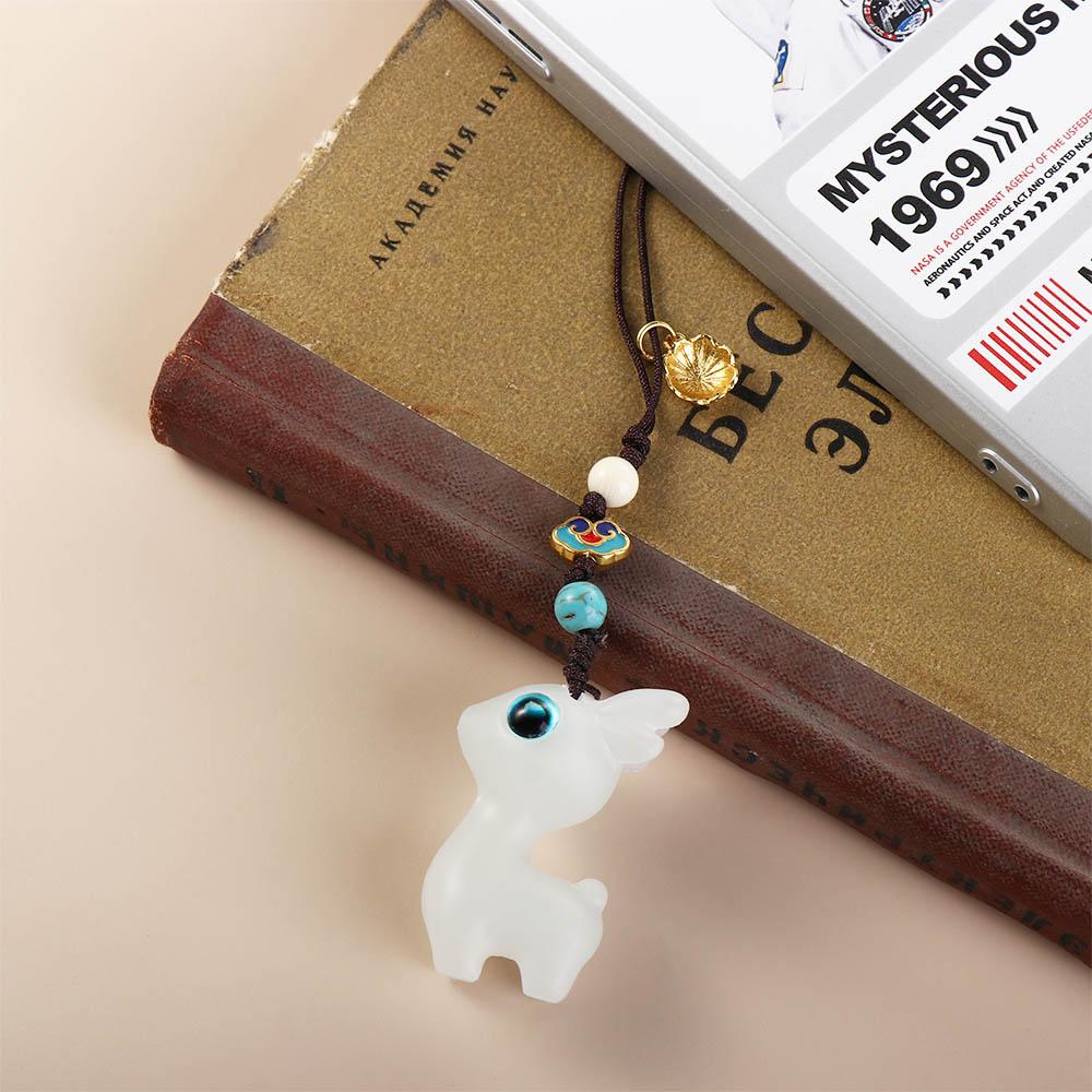 Rope Hanging Ornament Luminous Stone Car Key Chain Chinese Style Key Chain Key Ring Bag Pendant