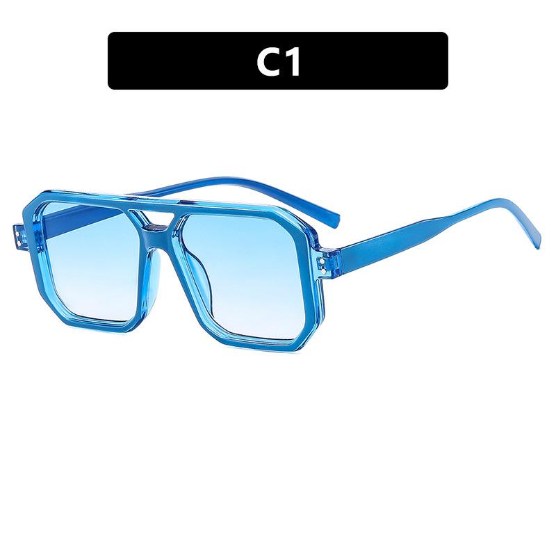 

Солнцезащитные очки Rice Nail Double Beam Square Small Frame Trendy Sunglasses Fashion Sunglasses Universal Men as shown