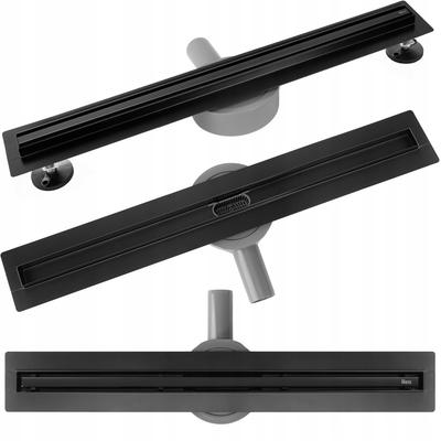 Neox Slim Pro Black 60cm Long Matte Linear Shower Drain