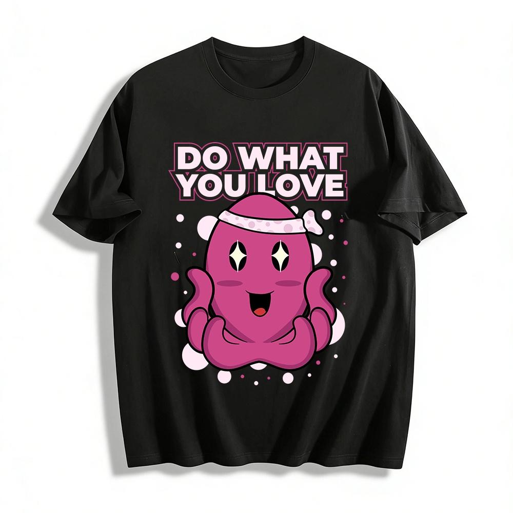 

Do What You Love Octopus Print Casual Top Pure cotton T-shirt XXS