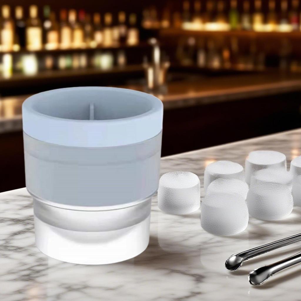 4Pcs Silicone Round Mould For Wine Drink Cocktail Barbecue Home Hiking Holiday Ball Cube Mold Reusable Sphere Ice Maker