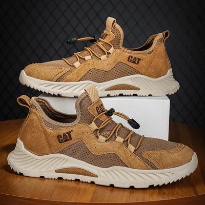 Mode Hochwertige Echtes Leder Herrenschuhe, atmungsaktive Arbeitskleidungsschuhe, Wandersneaker, Outdoor-Freizeitschuhe für Herren Zapatos Casuales