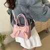 Bow Fashion Korean Version Handbag 2025 Spring and Summer New Versatile Ins Shoulder Messenger Bag Gentle Small Square Bag