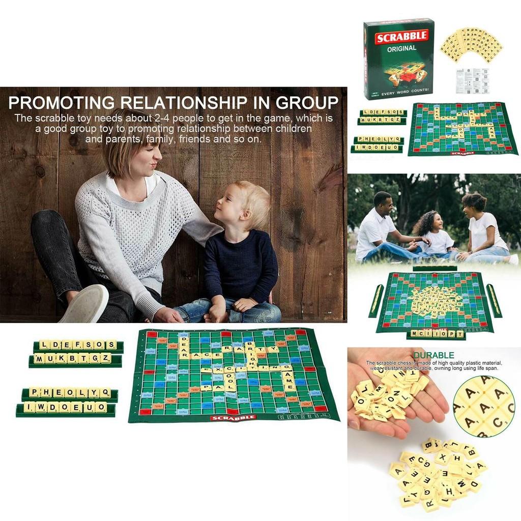 Unterhaltsames und fesselndes Scrabble-Brettspiel für Kinder und Erwachsene zur Erweiterung des Wortschatzes