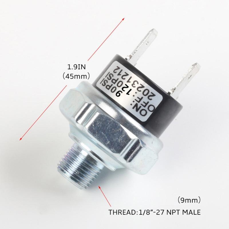 1/8inch Male Thread Air Pressure Control Switches Air Compressor Valves Switches for Horn Systems Easy To Install