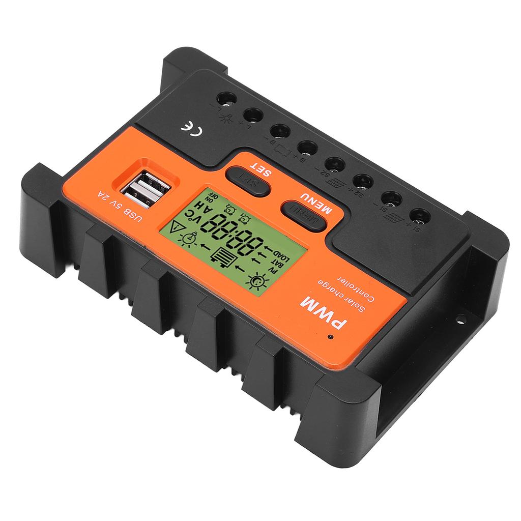 PWM Solar Controller 12V/24V Automatic Identification Waterproof 28AWG To 10AWG 20A Solar Controller