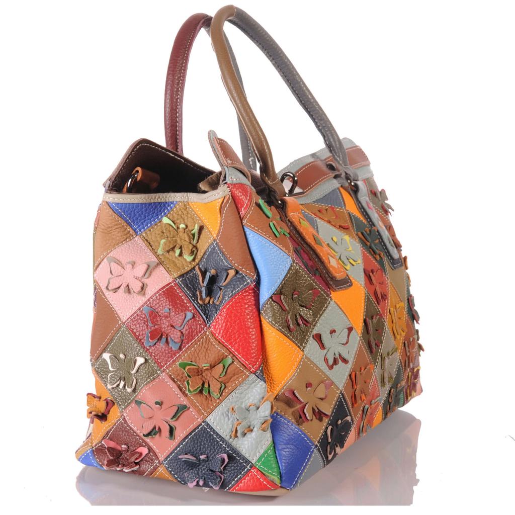 Women's Patchwork Leather Bag – Unique