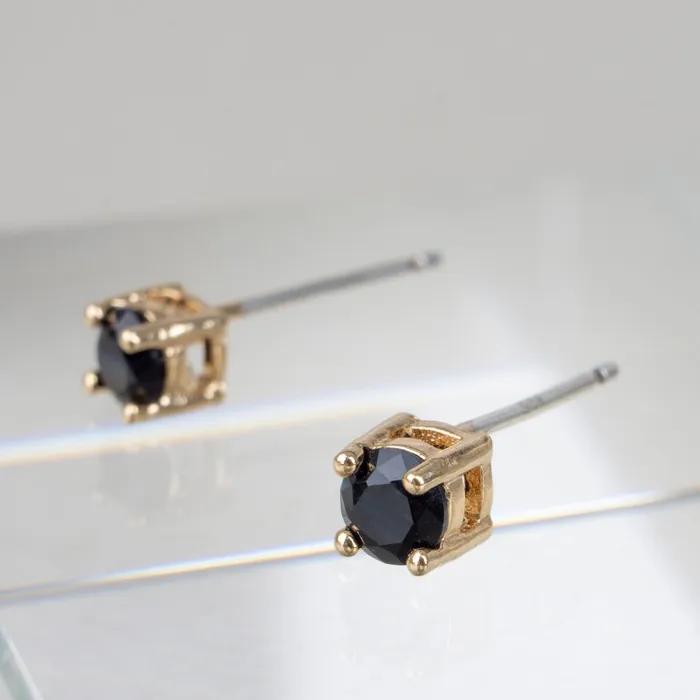 Basic Black Cubic Earring [Basic Black Cubic Earrings_2color]
