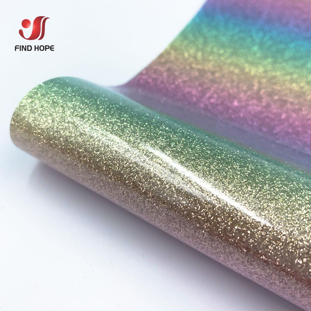 Heat Transfer Vinyl HTV Craft Rainbow Glitter Iron-on Transfer Garment Clothing T-Shirt Decoration for Cut Silhouette Cameo