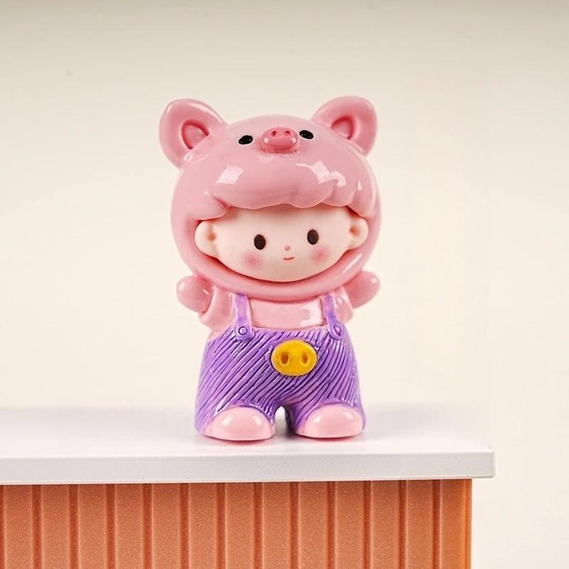 

Chinese Zodiac Cartoon Figurines Resin Cute Doll House Miniatures Office Desktop Car Decorations Cute Handmade Mini Ornaments
