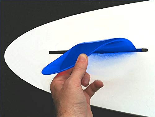 5.5 In. KEEL Center Fin, Flex Soft, 14.5cm, for Longboard SUPs (airSUP AIR7 Keel Fin, Blue, Screwless)