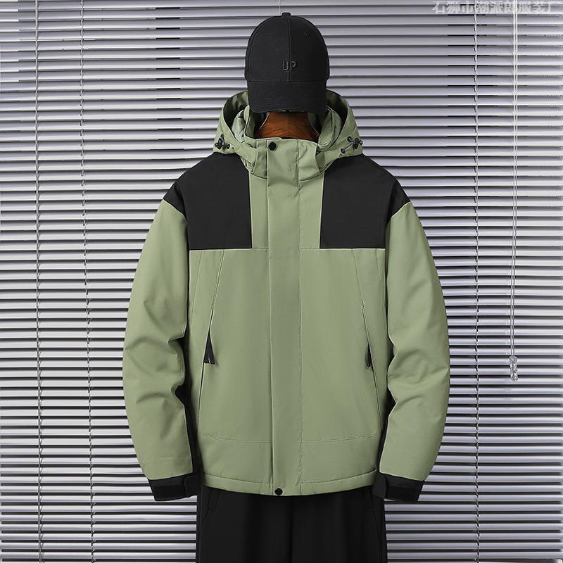 Padded-on men's thickened fleece cotton jacket couple's windproof and water-proof graphene inner padded jacket