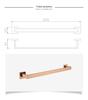 Brushed Rose Gold 304 Stainless Steel Bathroom Set: Towel Rack, Towel Ring, Paper Towel Holder, Hook.