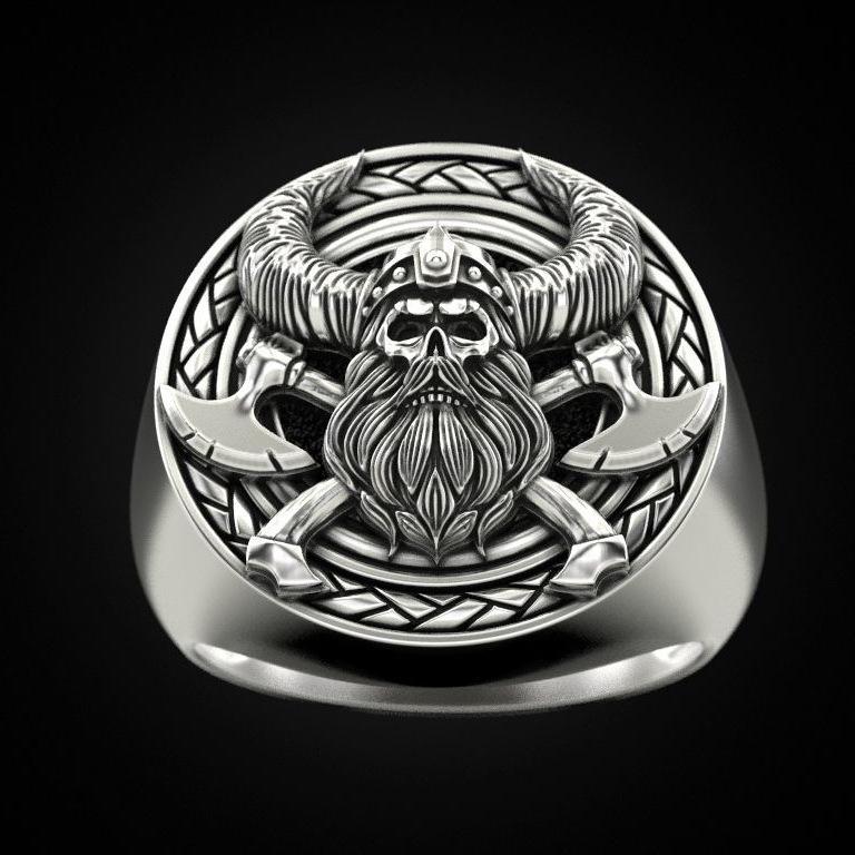 Nordic Viking Fight Axe Ring 149