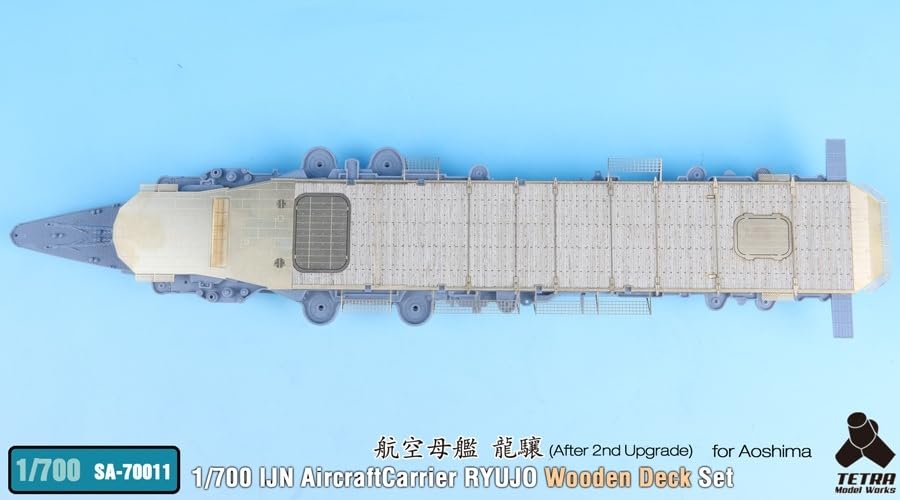 Tetra Model SA Series Japanese Aircraft Carrier Ryujo Wooden Deck with Etching Parts Company Plastic Model Parts SA7011 1/700 (for A)