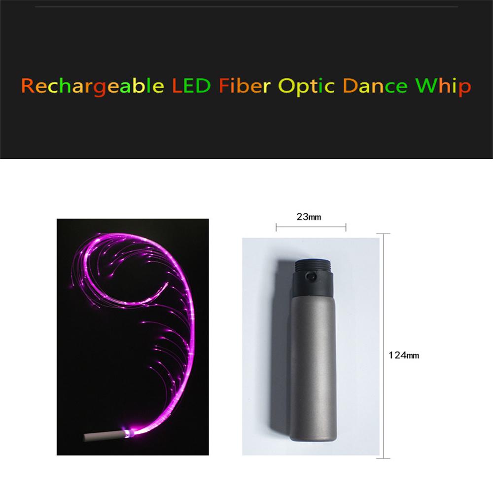 Rechargeable LED Fiber Optic Dance Whip 360° Swivel Super Bright Light Dance Festival Night Party Disco Dance Whips