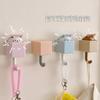 Wall Key Holder Self Adhesive Dormitory Bedroom Door Hangers Hooks Key Umbrella Towel Cap Coat Rack Wall Animal Decoration Rack