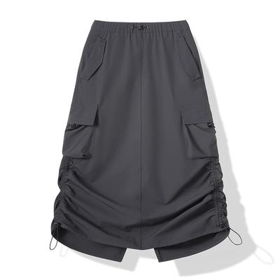 Outdoor Soft Shell Mountaineering Split Long Skirt Women's Sports Long Skirt Outdoor Hiking Breathable Waterproof Wear-resistant Workwear Long Skirt