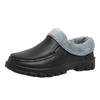 Fashion New large size men's fleece warm chef shoes waterproof, non-slip and oil-proof outdoor sports comfortable warm casual shoes