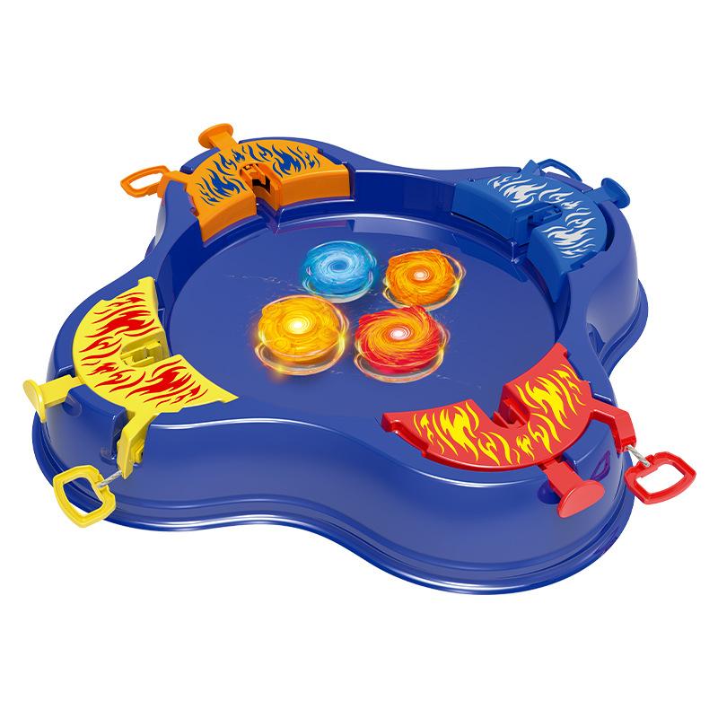 Alloy Spinning Top Cable Gyro Luminous Boy Toy Parent-Child Interactive Battle Toy Kids Party Game Table Spinner Game