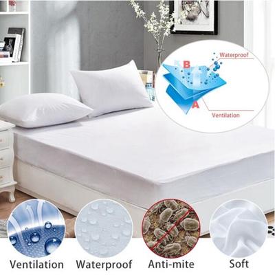 Cotton Terry Waterproof Mattress Cover Fitted Sheet Style Dust Mites Mattress Protector For Foam Mat
