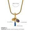 Seaside Vacation Style DIY Turtle Starfish Pendant Necklace Gold-plated Diamond Light Luxury Fashion Jewelry Women
