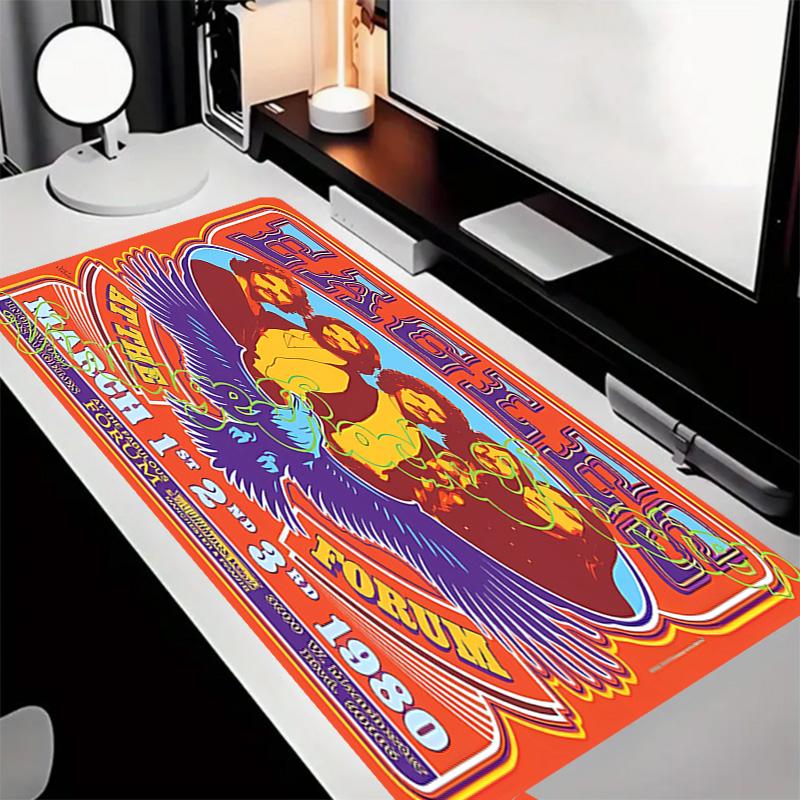 Retro Band E-Eagles Theme Premium Non-slip Mouse Pad with Stitched Edges,Durable Rubber Material,for Desktop & Gaming Great Gifts