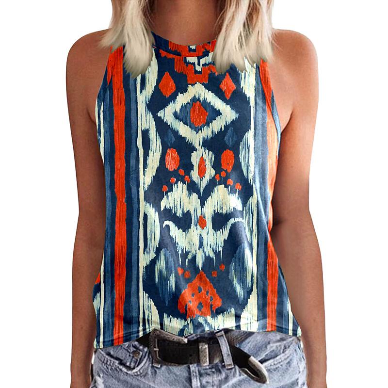Summer Little Daisy Patchwork 3D Print Tank Top Women Streetwear Y2k Tops Oversized Vest Off Shoulder Sleeveless Woman Camisole