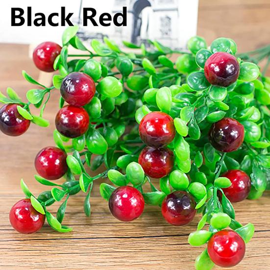 1Pc 6 Branches 18 Heads Artificial Simulation Fruits Flower Home Garden Decoration DIY Art
