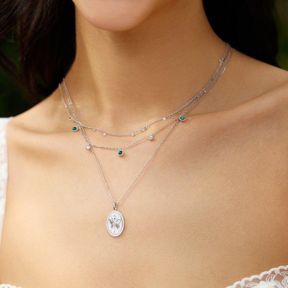 Malachite Station 925 Silver Necklace N064-03H