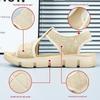 Women's 2025 Summer Breathable Wedge Sandals - Thick Sole, Mesh, Flat Bottom, Casual Half Slippers