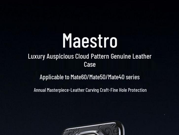 Huawei Mate50 Ultra-Thin Leather Carving Case, Drop-Proof & Fully Enclosed Pro40