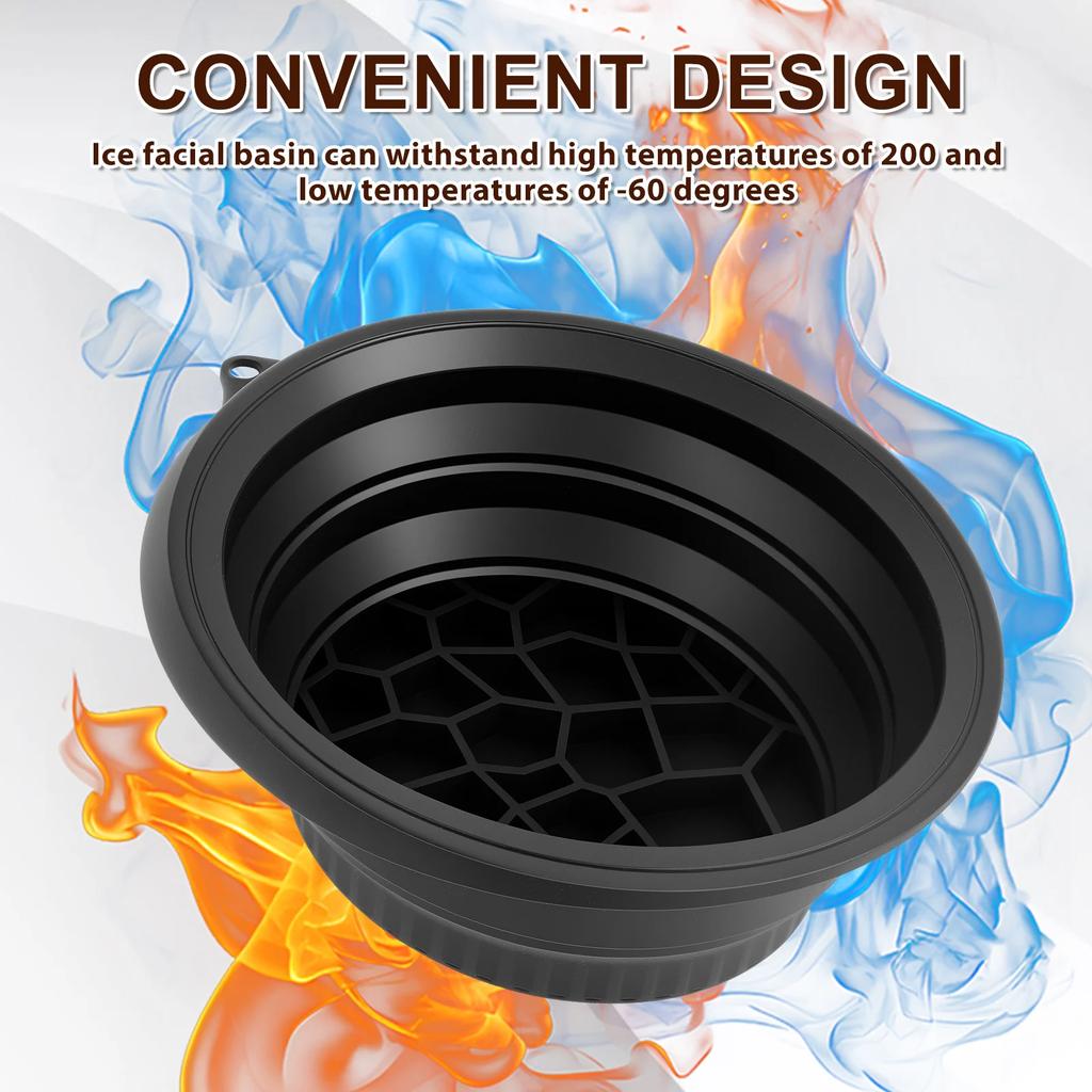 Faltbare Gesichts-Eisbad-Schüssel Gesichtsbehandlungen Tauchbecken Waschbecken Silikon Tragbar Reise Zuhause Hautpflege Eis-Gesichtsbehandlungen Bad
