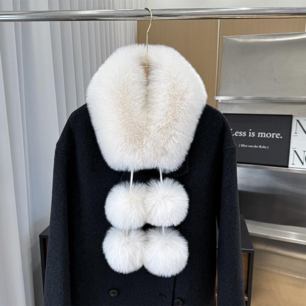 Magnetic Buckle Winter Scarves Thicken Neck Warmer Collar Fashion Furry Scarves Autumn Winter
