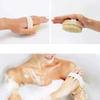 1pc Wooden Bath Brush-Ultra-Soft Exfoliating Body Brush with Massage Nodes, Wet/Dry Use for All Light Beige Types,High-Quality