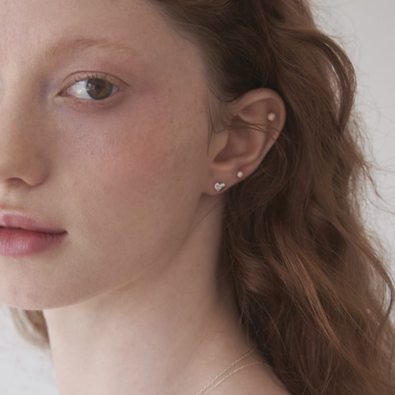 STILL INSTANT Heart Greenery - Earring 16