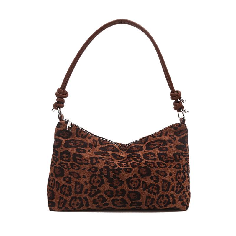 Large Capacity Literary and Fashionable Leopard Print Underarm Bag Women's Bag New Simple and Trendy Shoulder Bag Korean Lazy Crossbody Bag