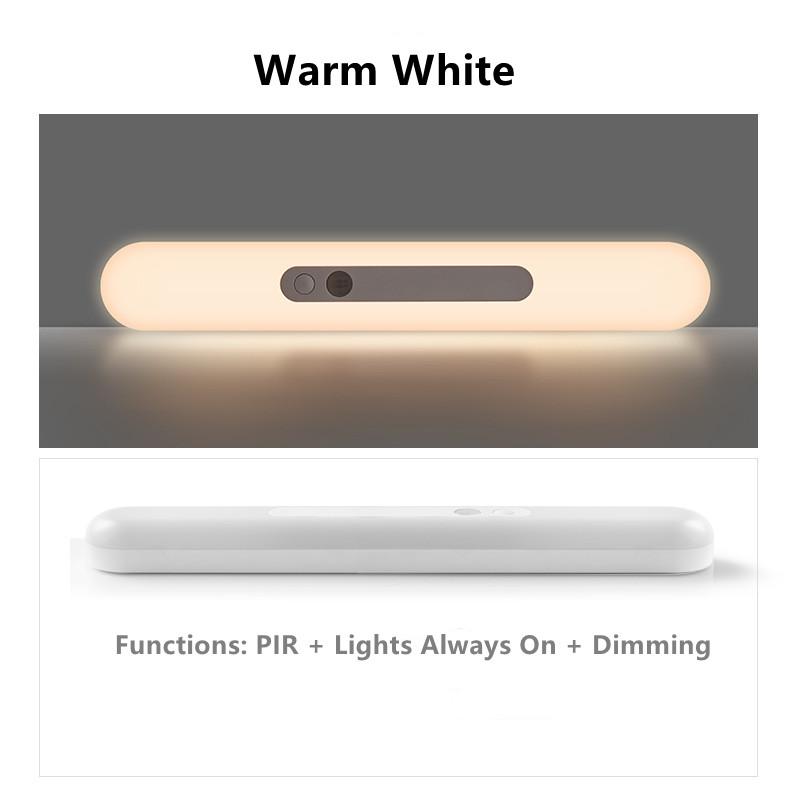 

Світлодіодна стрічка Світло Датчик руху PIR Автоматичне вмикання/вимикання Світлодіодне USB-перезаряджуване Чорний алюміній Освітлення кухонних шаф Світлодіодне нічне освітлення 3.5W (2200mAh)&Cool White 6000K&180x430x260mm