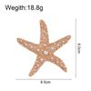 Pearl Starfish Starfish Star Metal Pin Jewelry Gift Chest Flower Pin Retro Starfish Brooch  Women