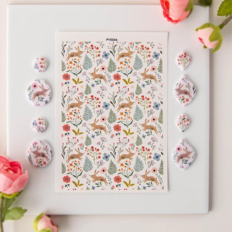 Ton Aquarell Transferpapier DIY Drucken Blume Blatt Papier Keramik Schmuck Ohrringe Keramik Druckwerkzeug Handgefertigt