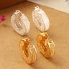 Retro Metal Wind Earrings Women's Hollow Ear Buckle Round New Summer Versatile Niche Simple Earrings