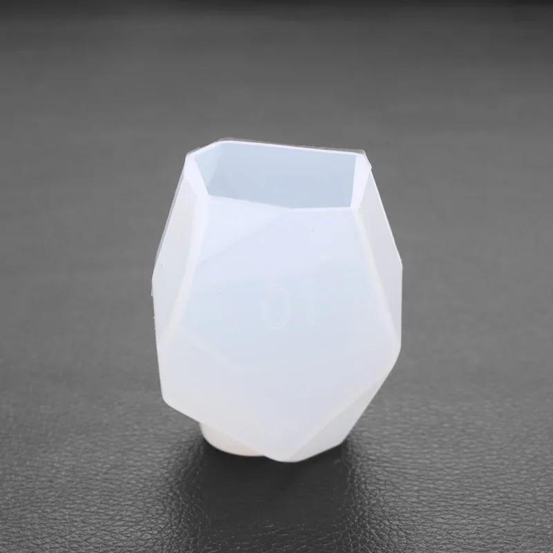 DIY 3D Geometric Shape Stone Candle Mold Silicone Mold Plaster Crafts Mold Candle Resin Soap Mold Christmas Home Decoration